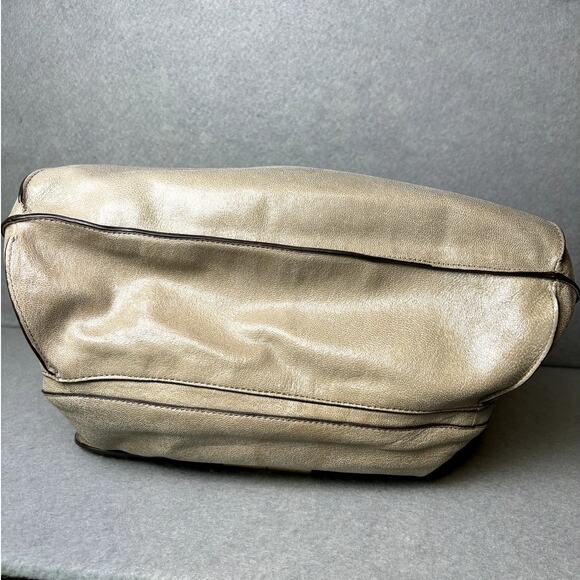 Coach Kristin Pinnacle Leather Shimmer Champagne Tan Tote Shoulder Bag 2013 - Picture 6 of 9